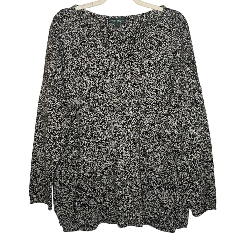 Lauren Ralph Lauren Black Marled Sweater Size 1X